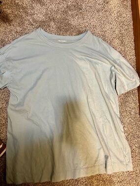 Old Navy Women’s Pale Blue Oversized Short Sleeve Crew Tee